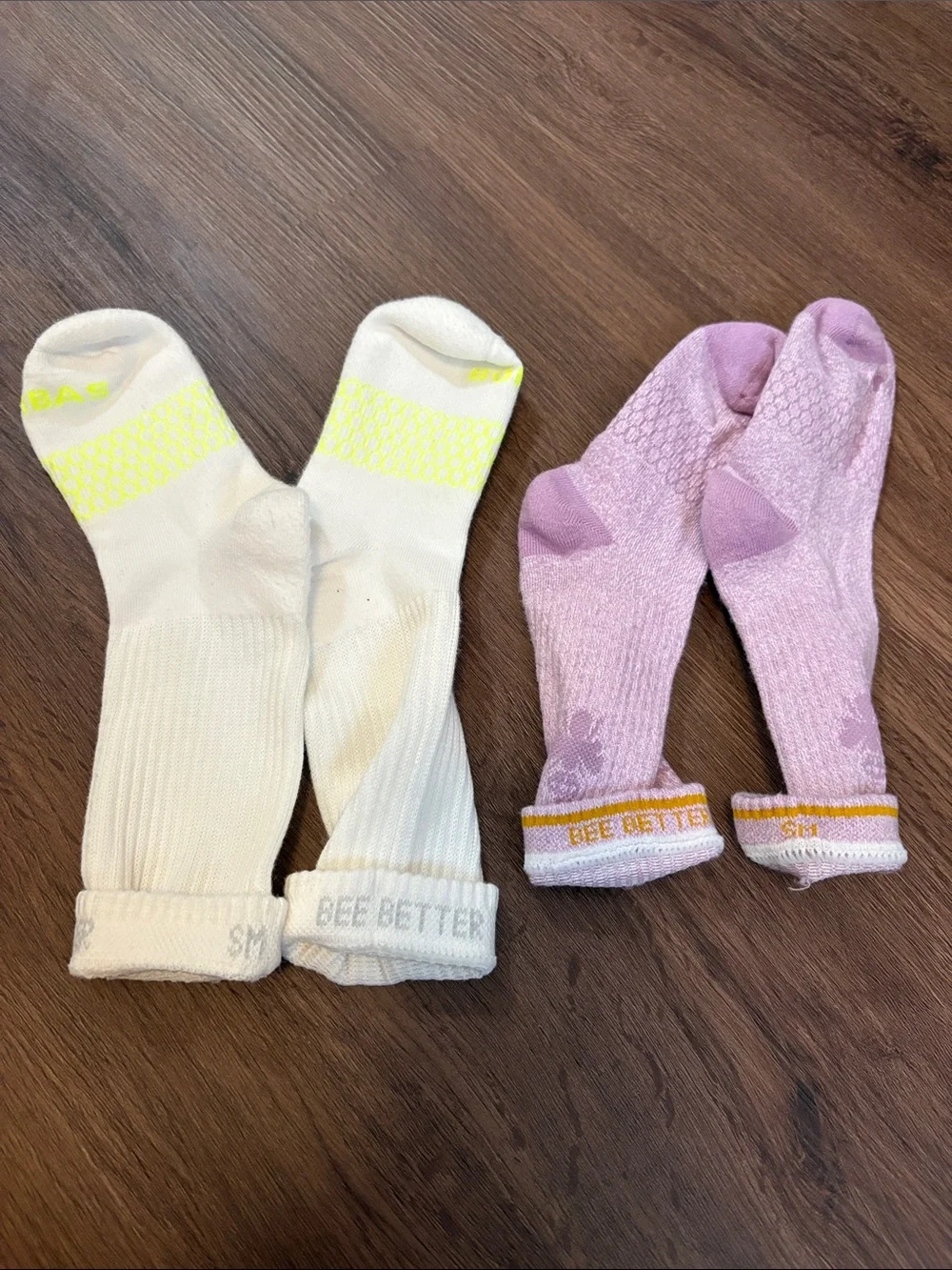 NEW Kids Bombas Crew Athletic Socks - White & Lavender Pair